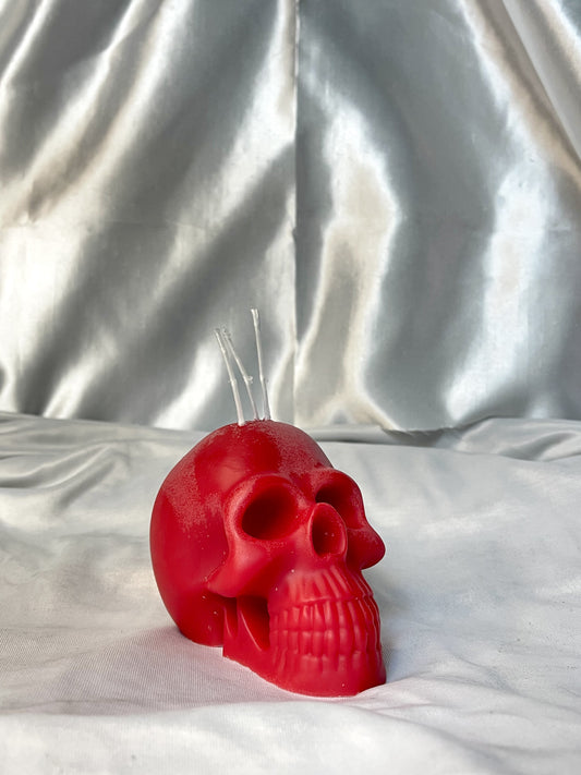 Charged Red Skull Candle