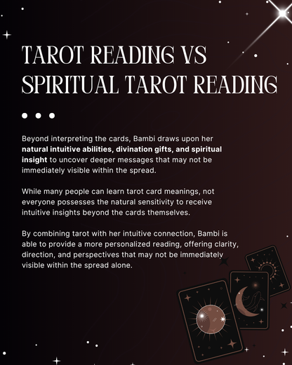 15 Minutes Spiritual Tarot Reading with Bambi (Google Meets)
