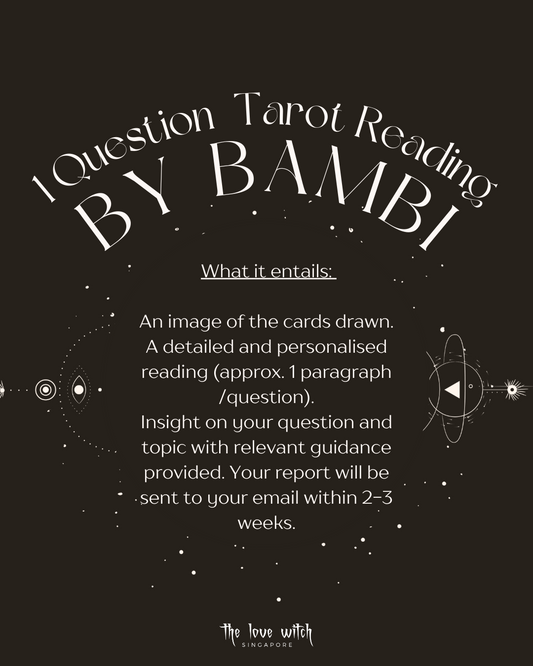 1-Question Remote Tarot Reading with Bambi