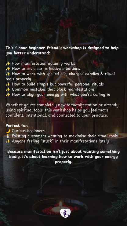 [TLWXperience] 1 Hour Manifestation Witchcraft Workshop @ The Love Witch, Sim Lim Square