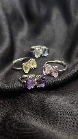 Fluttering Prosperity Crystal Ring