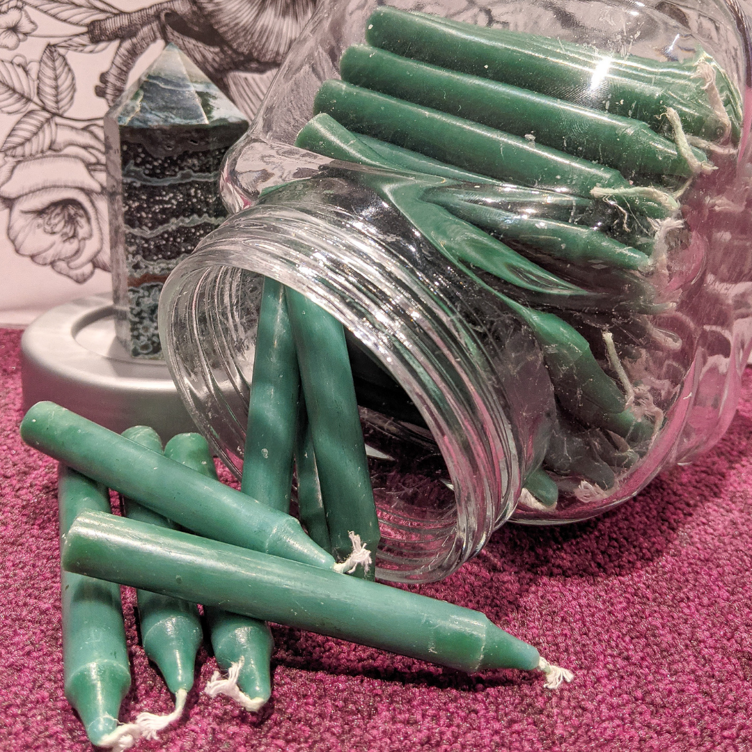 Charged Green Candles - Prosperity & Abundance