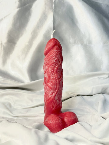 Charged Red Phallic Candle