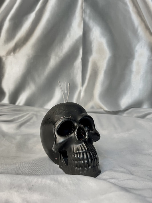 Charged Black Skull Candle